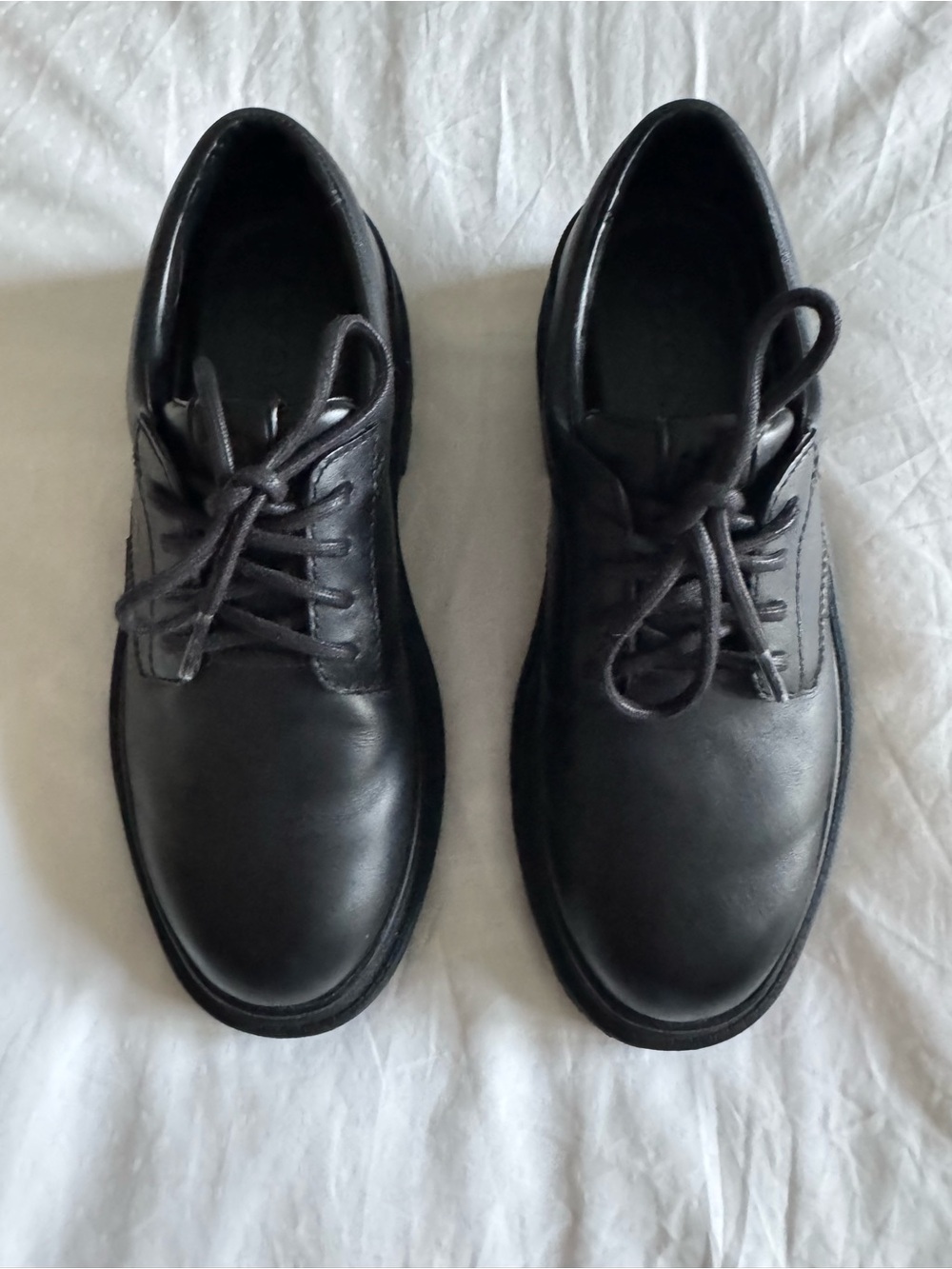 Coach Men's Black Leather Derby Lace-Up Shoes